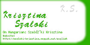 krisztina szaloki business card